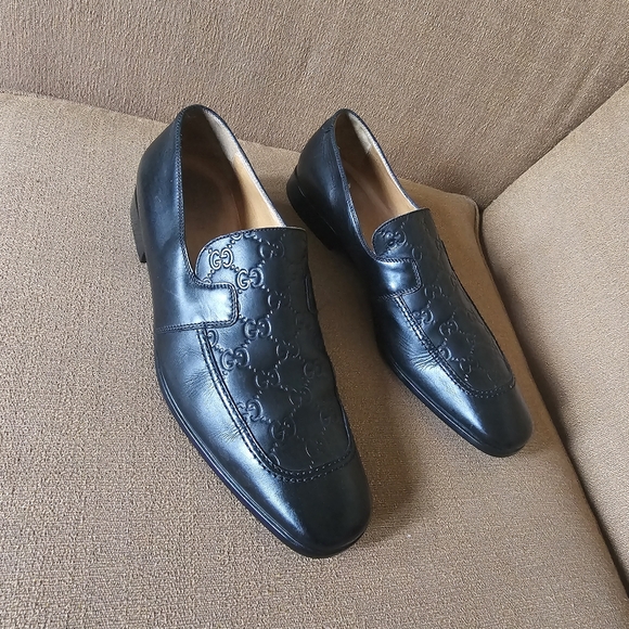 Gucci Mens Black Guccissama Bike Toe Loafers UK11/US11.5 Slip On Made in Italy - Picture 1 of 11